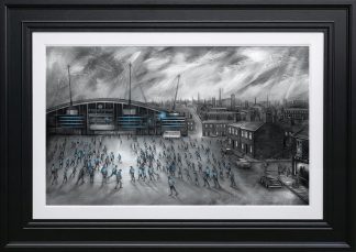 Going to the Match Framed Canvas Print